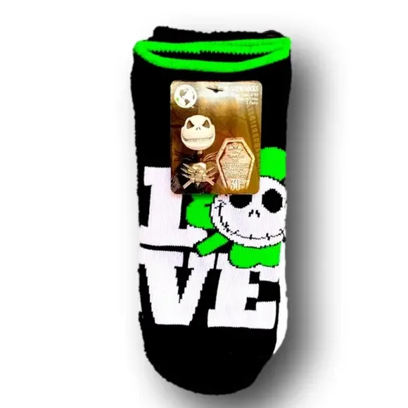 3-Pack Nightmare Before Christmas & Shamrocks Funny Novelty No-Show Socks - NWT - Picture 3 of 4